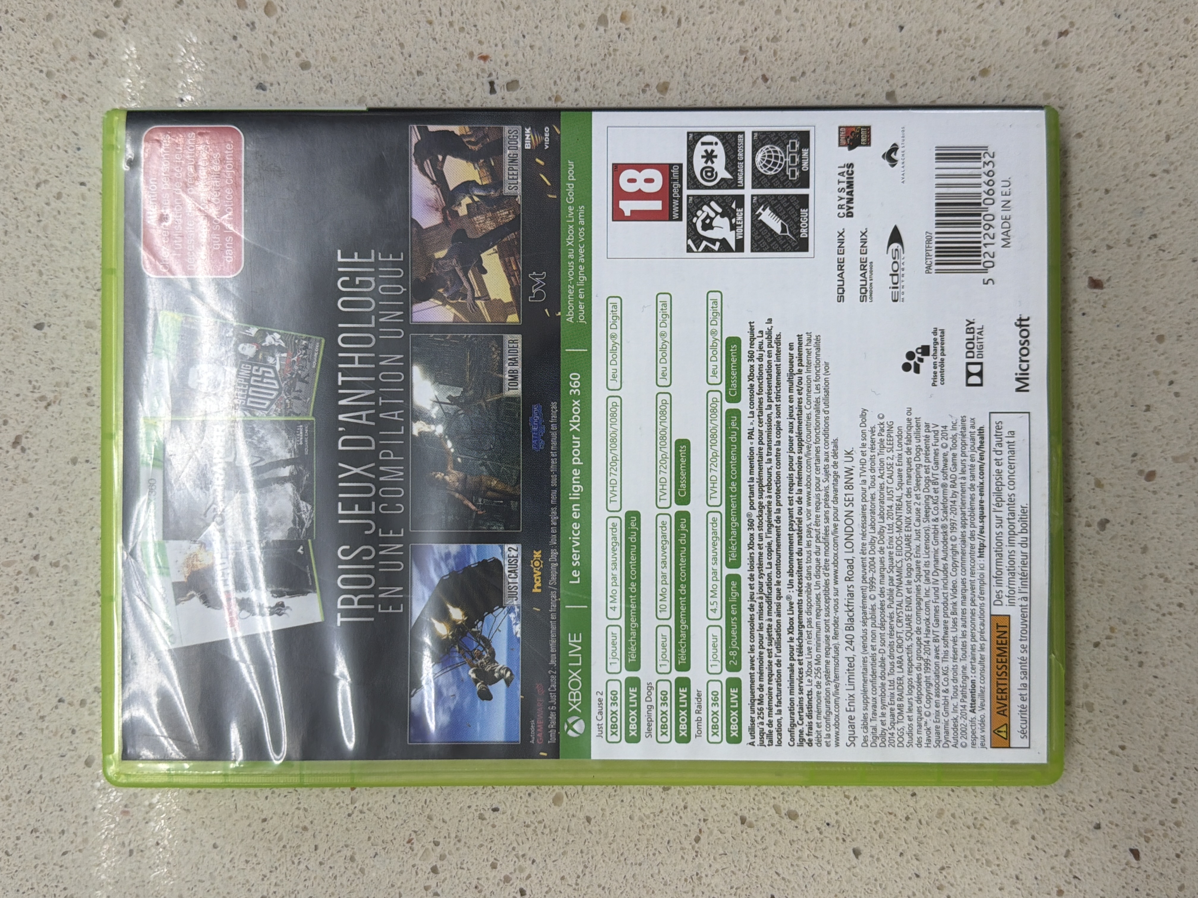 Ultimate Action Pack Xbox 360 Just Cause 2 Tomb Raider Sleeping Dogs — photo 2