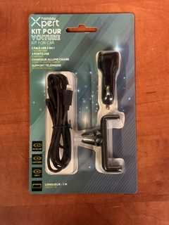 Xpert Kit pour voiture 3-en-1 (support smartphone, chargeur allume-cigare, câble 1 m)