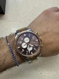 Montre Carnival 8764G chronographe bicolore cadran marron — photo 3