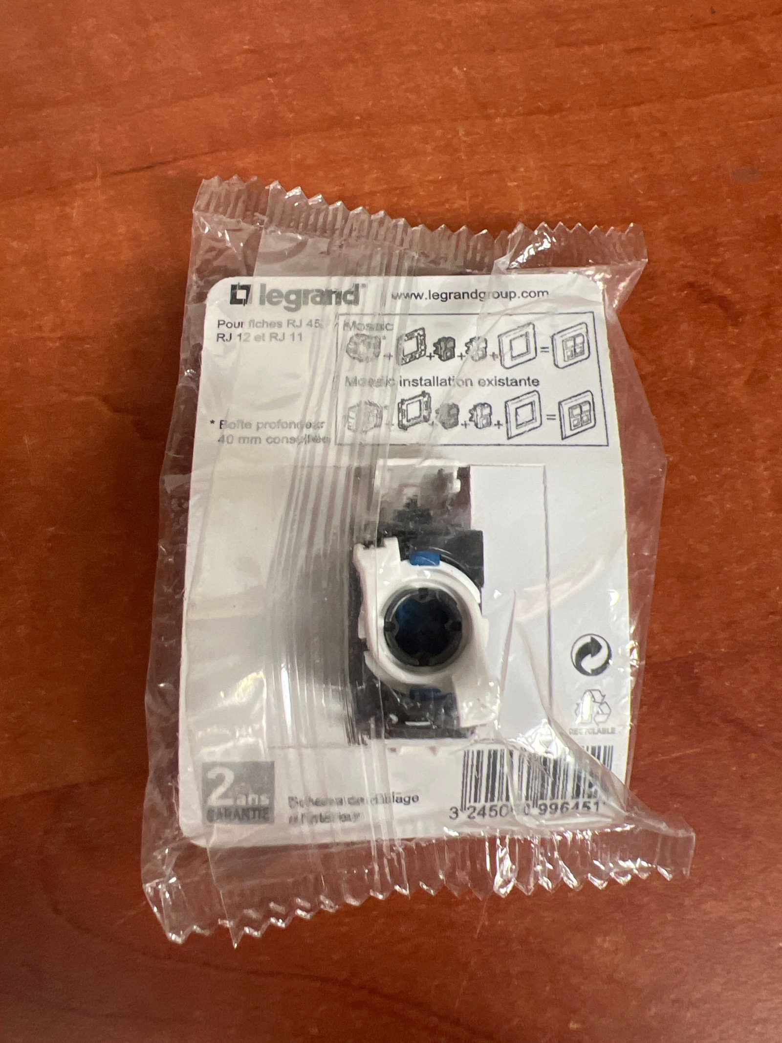 Legrand Prise RJ45 Cat. 6 FTP Mosaic — photo 2