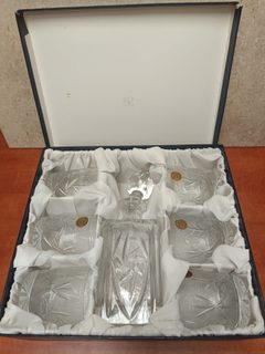 Coffret service à whisky en cristal avec carafe et 6 verres