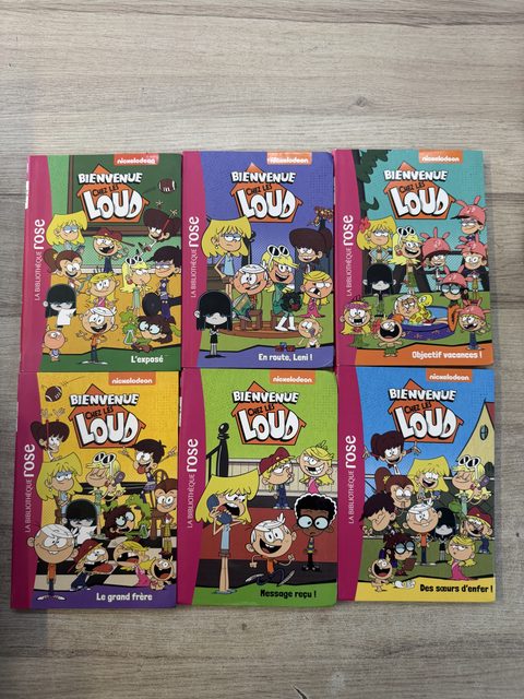 Lot livres Bibliothèque Rose Bienvenue chez les Loud tomes 1 2 3 4 5 et 7