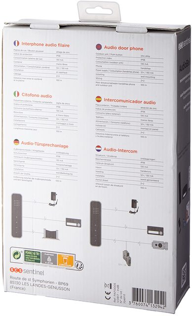 Interphone audio 2 fils SCS Sentinel AudioBell PAF0005