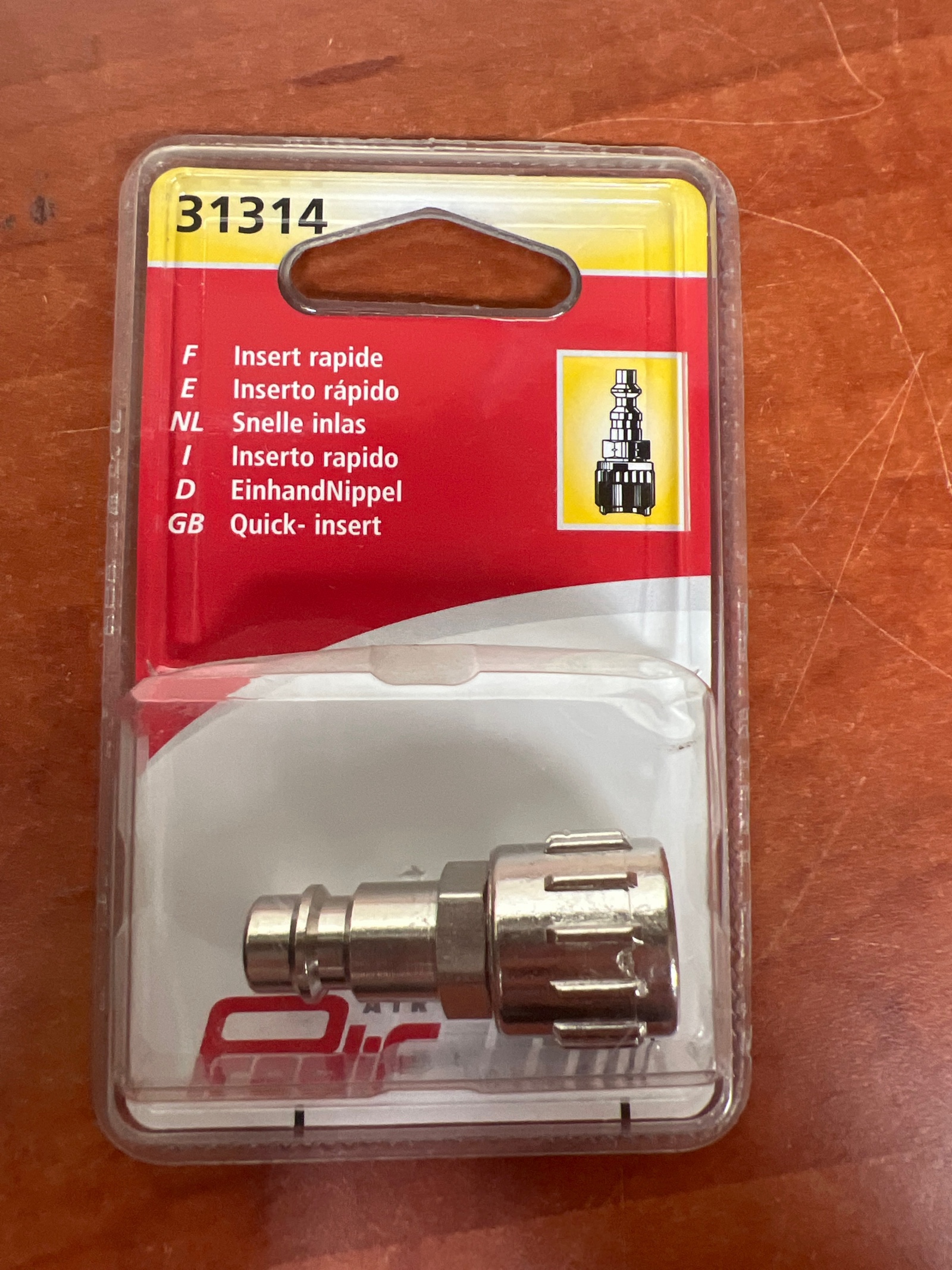 Raccord pneumatique insert rapide 31314