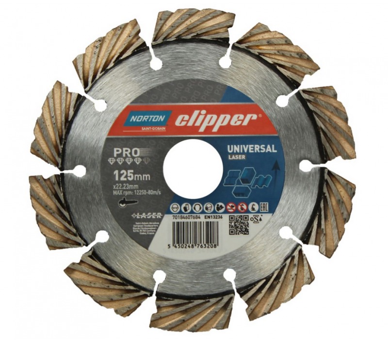 Disque diamant Norton Clipper Pro Universal Laser 125 mm