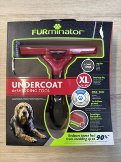 FURminator Undercoat deShedding Tool Chien Poils Longs XL - Rouge