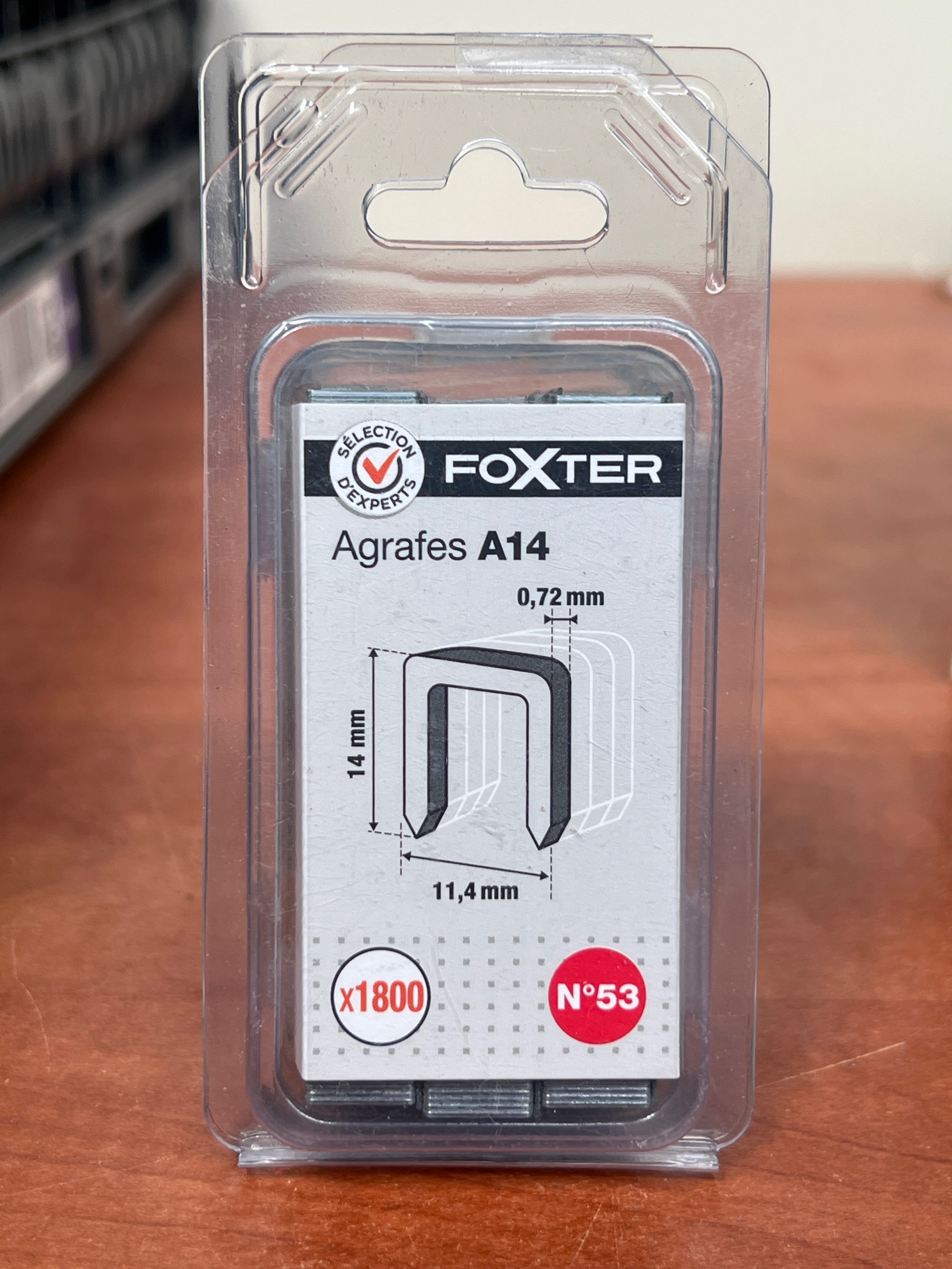 FOXTER Agrafes A14 N°53 14 mm (x1800)