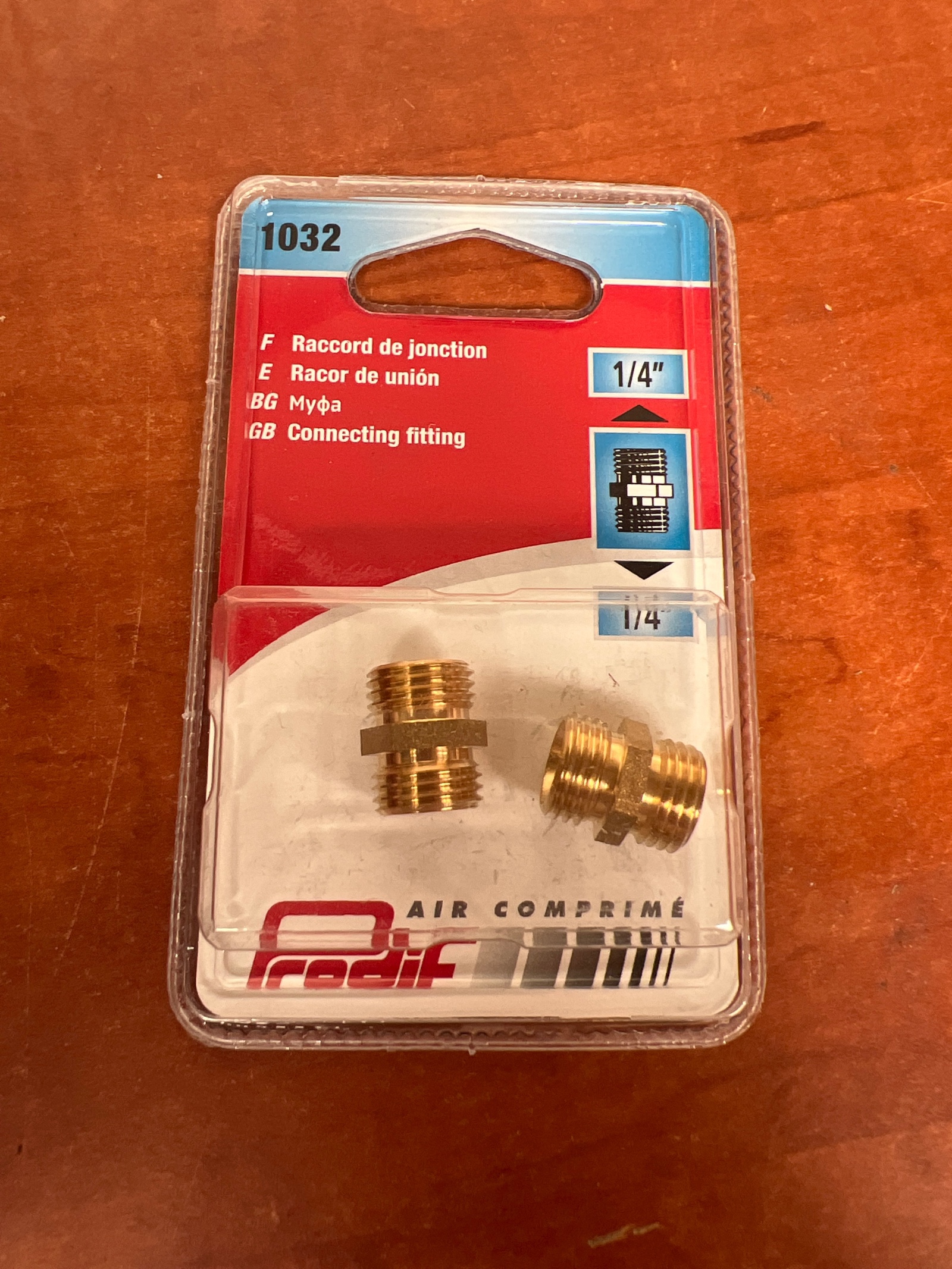 Prodif 1032 raccord de jonction 1/4" (air comprimé)