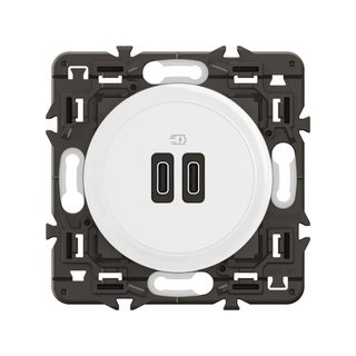 Prise double USB-C Legrand Céliane blanc 20W