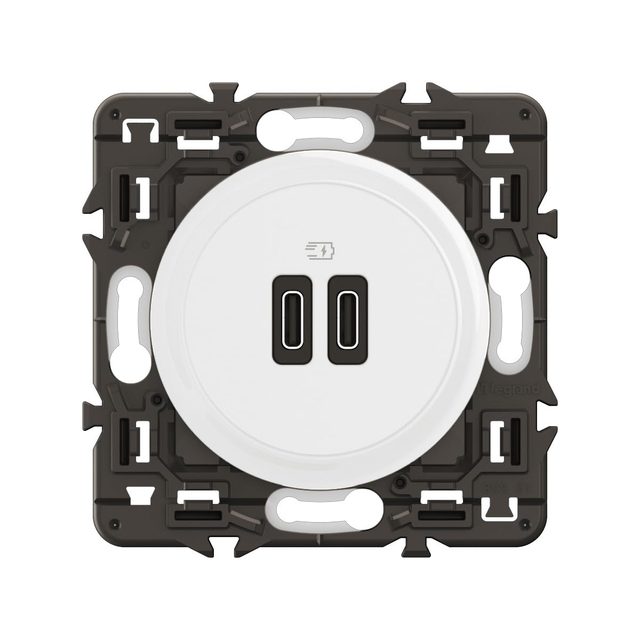 Prise double USB-C Legrand Céliane blanc 20W