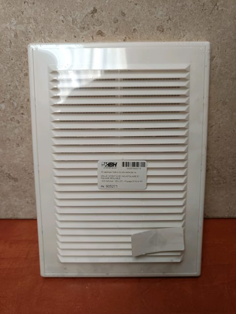 HBH - Grille d'aération INT/EXT avec moustiquaire 182x251 mm