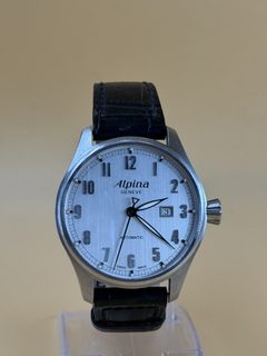 Montre automatique Alpina AL525X4S6 verre saphir bracelet cuir marron