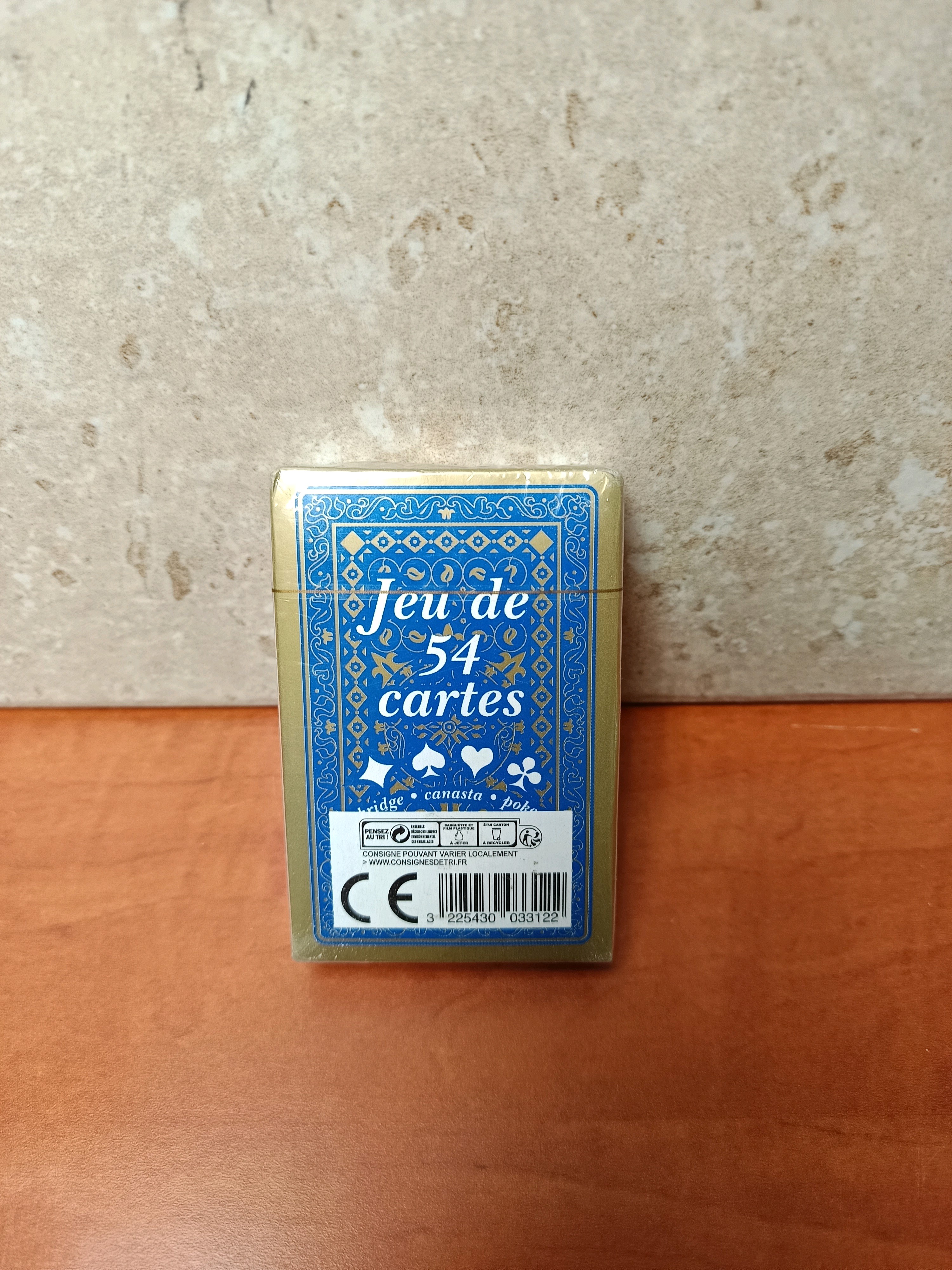 Jeu de 54 cartes (bleu)