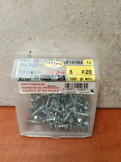 SAXO Jet Fix vis aggloméré tête fraisée Pozidriv 5 x 20 mm acier