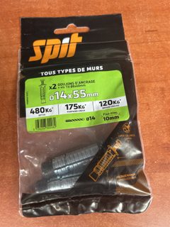Spit lot de 2 goujons d'ancrage acier diam. 14 x 55 mm + vis TH 8x60