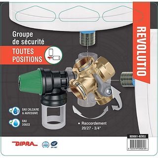 Dipra Revolutio 20/27 groupe de sécurité chauffe-eau