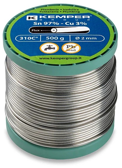 Bobine fil étain sans plomb 500 g diamètre 2 mm