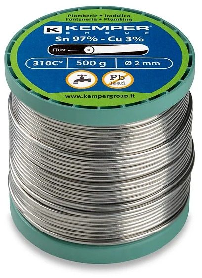 Bobine fil étain sans plomb 500 g diamètre 2 mm