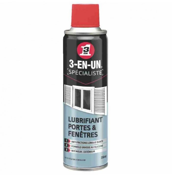 Lubrifiant portes et fenêtres 3-EN-UN 250 ml