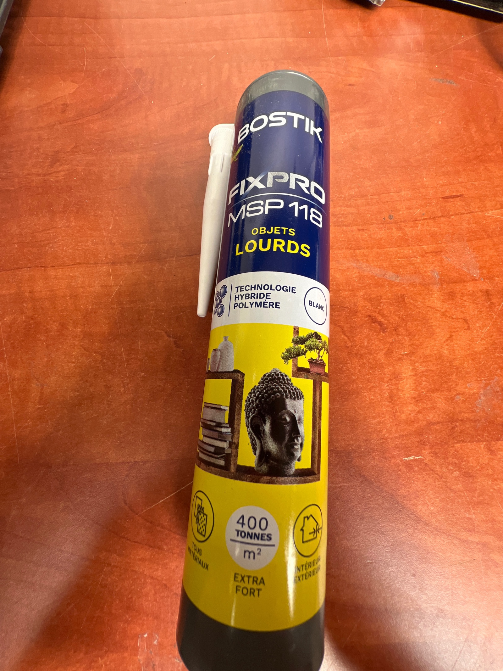Bostik Fixpro MSP 118 – Mastic-colle blanc pour objets lourds