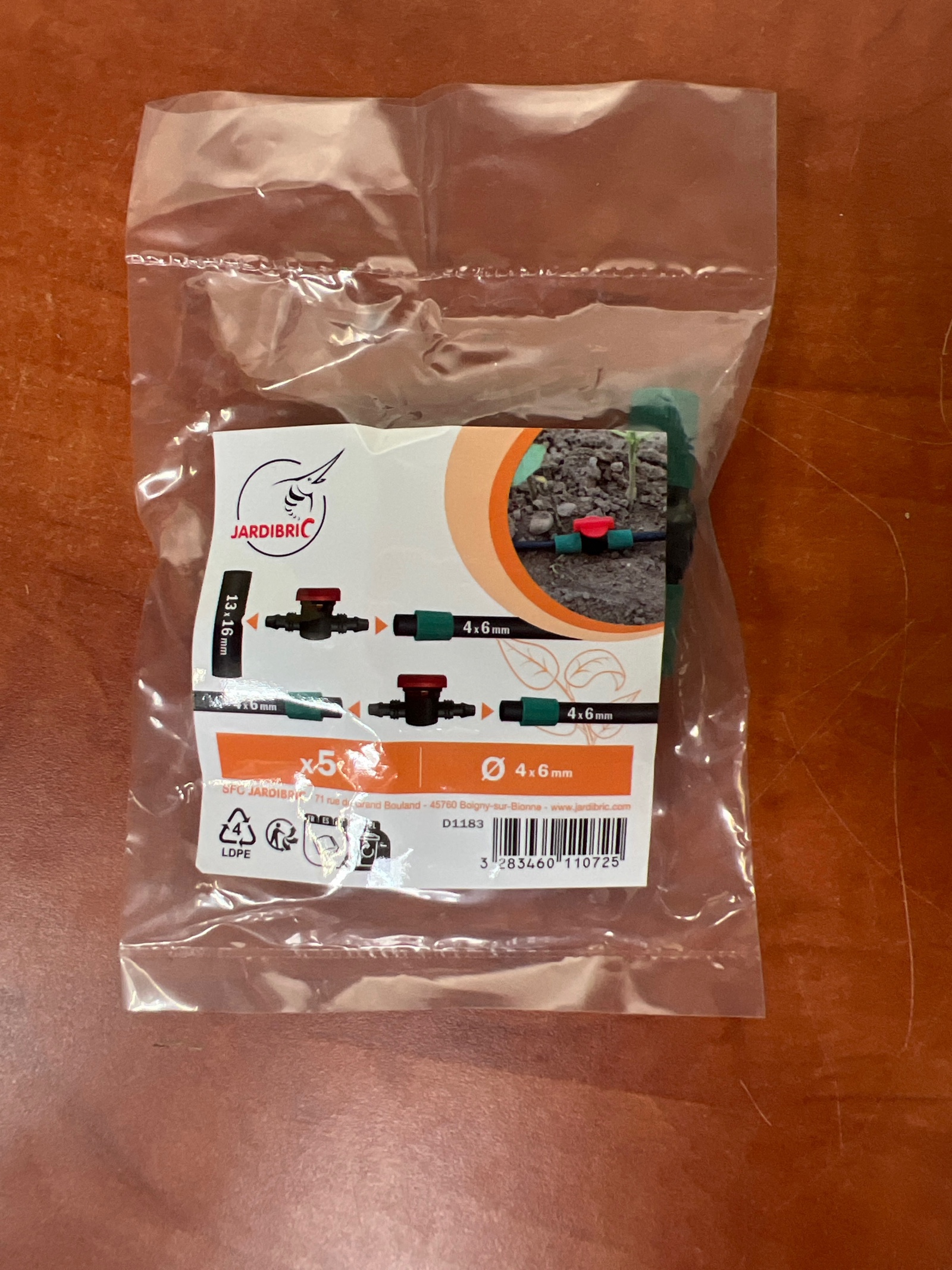 Jardibric raccord 4,6 mm pour micro-irrigation