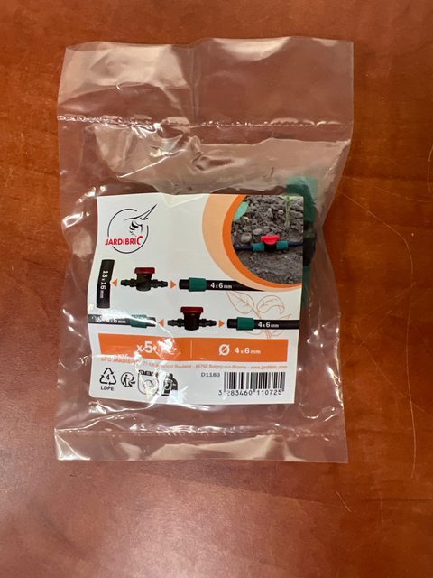 Jardibric raccord 4,6 mm pour micro-irrigation