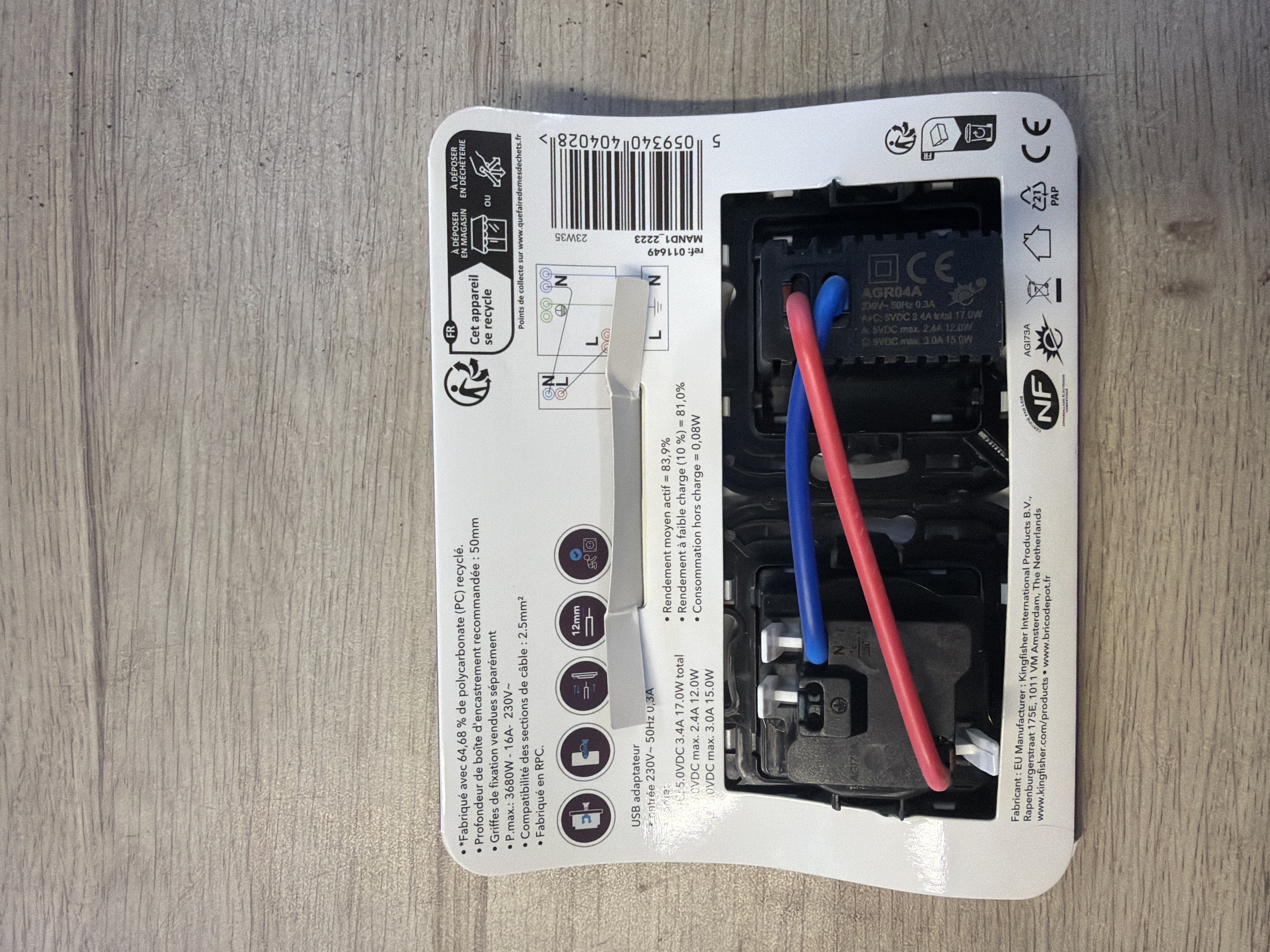 Bodner ZEPHYR prise et chargeur USB AC — photo 2