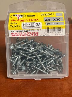 Jetfix Saxo Vis Agglo Torx 3.5 x 30 acier – boîte de 150 pcs