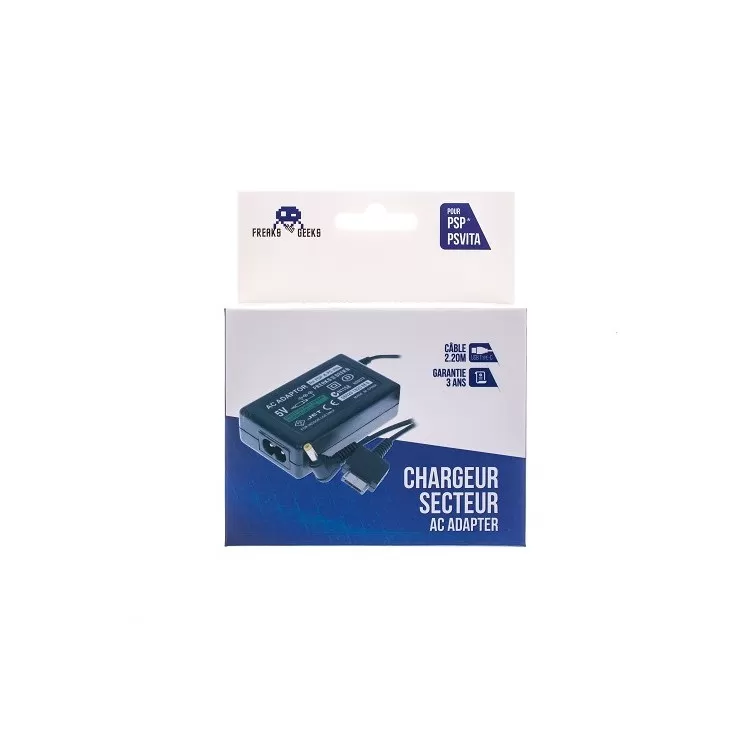 Chargeur secteur Freeks and Geeks pour PSP et PS Vita