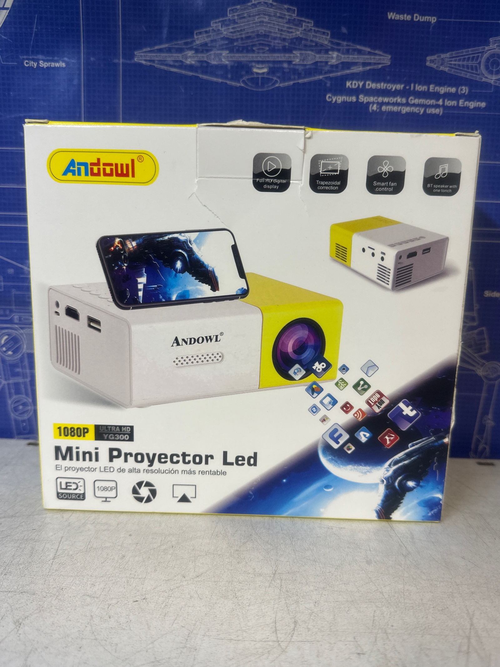 Andowl YG300 mini projecteur LED 1080p