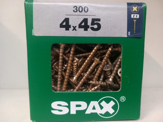 SPAX vis 4 x 45 Z2 (boîte de 300)