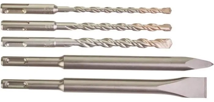 Kit de 3 forets 1 burin pointu et 1 burin plat SDS+ MILWAUKEE 4932430002
