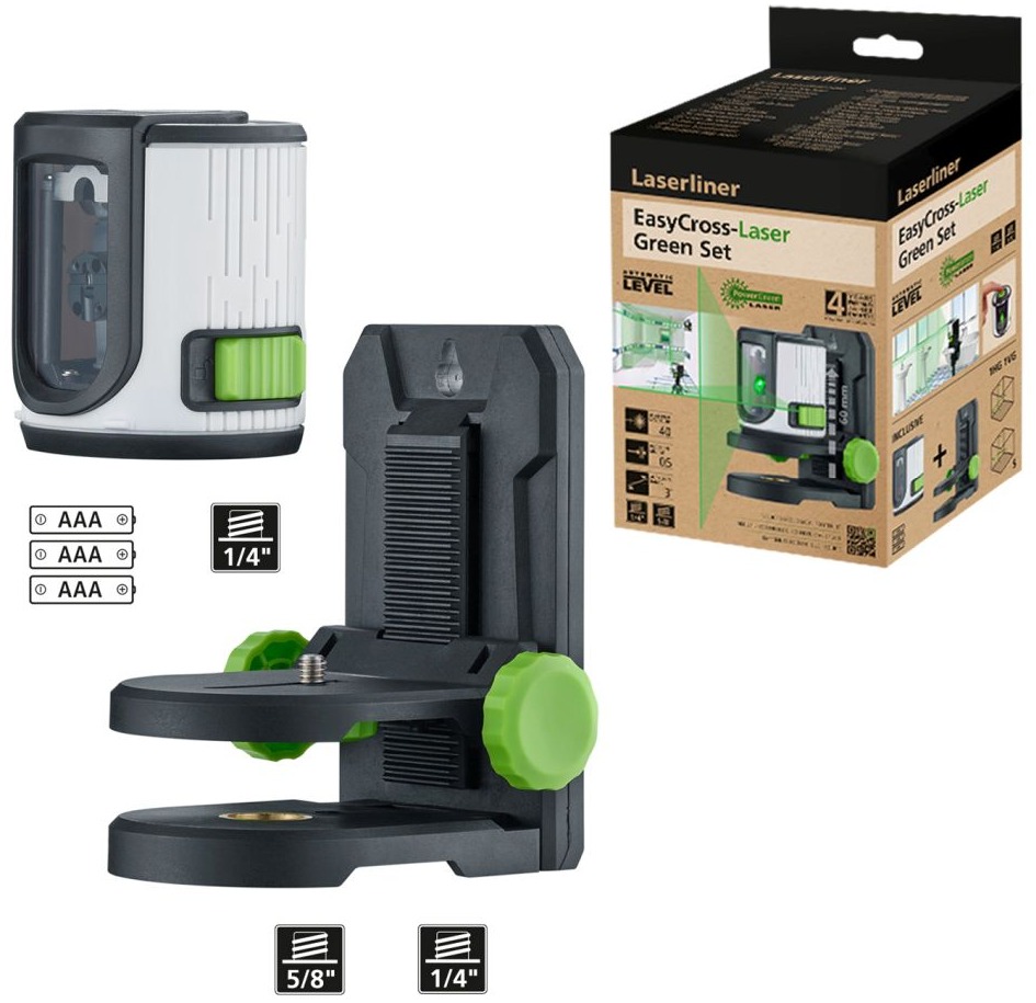 Laserliner EasyCross-Laser Green Set laser croix auto-nivelant