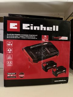 Einhell Power X-Change kit 2 batteries 18 V 4,0 Ah avec chargeur double