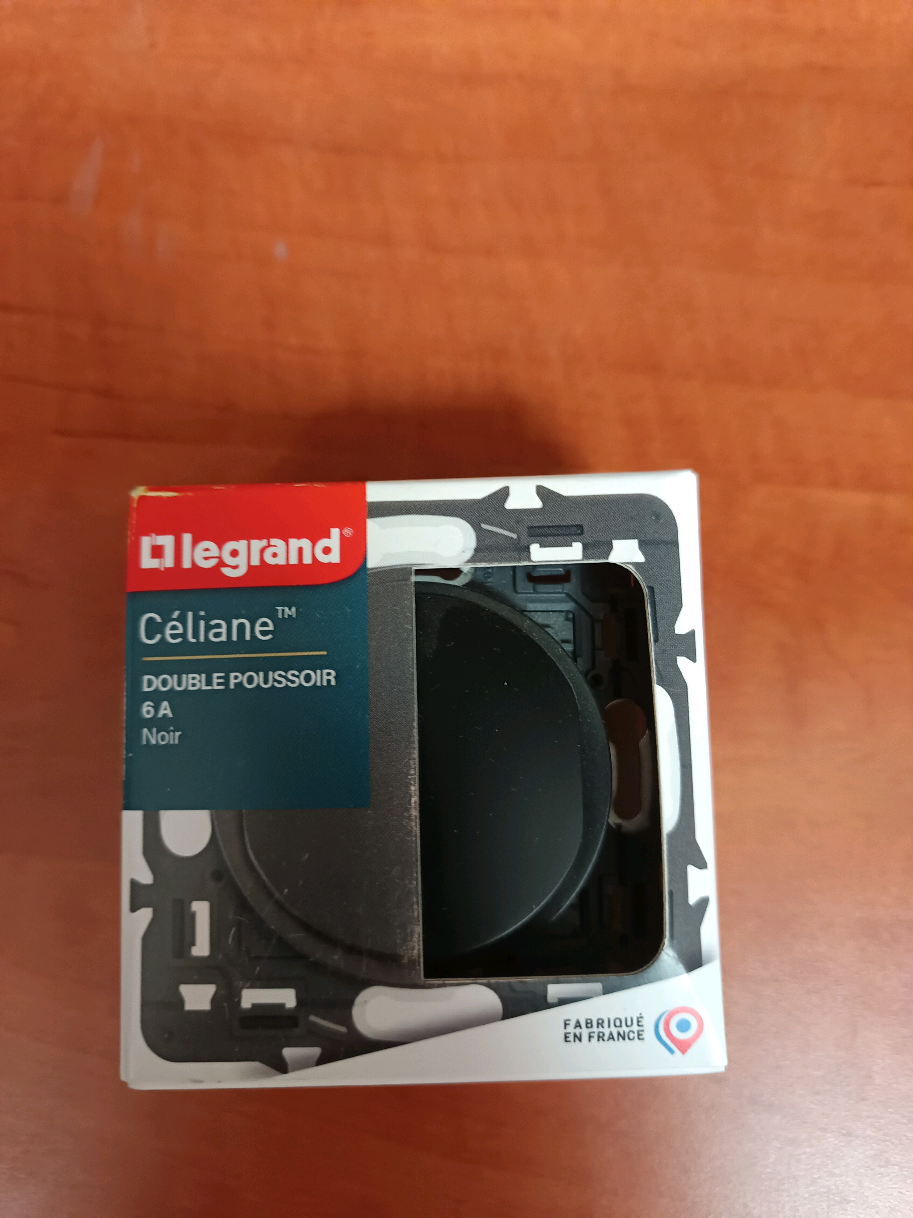 Legrand Céliane Double Poussoir 6 A - Noir