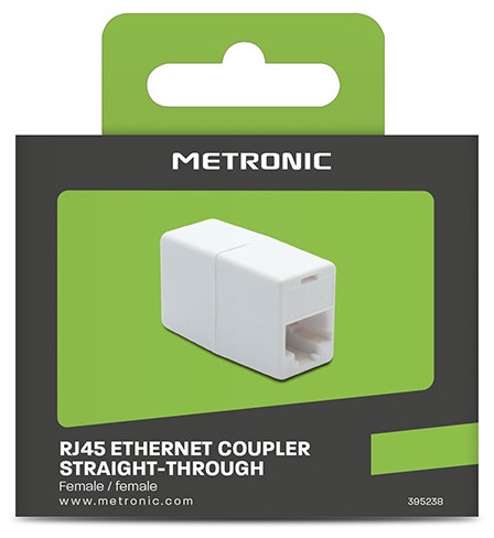 Raccord RJ45 femelle femelle droit Metronic 395238
