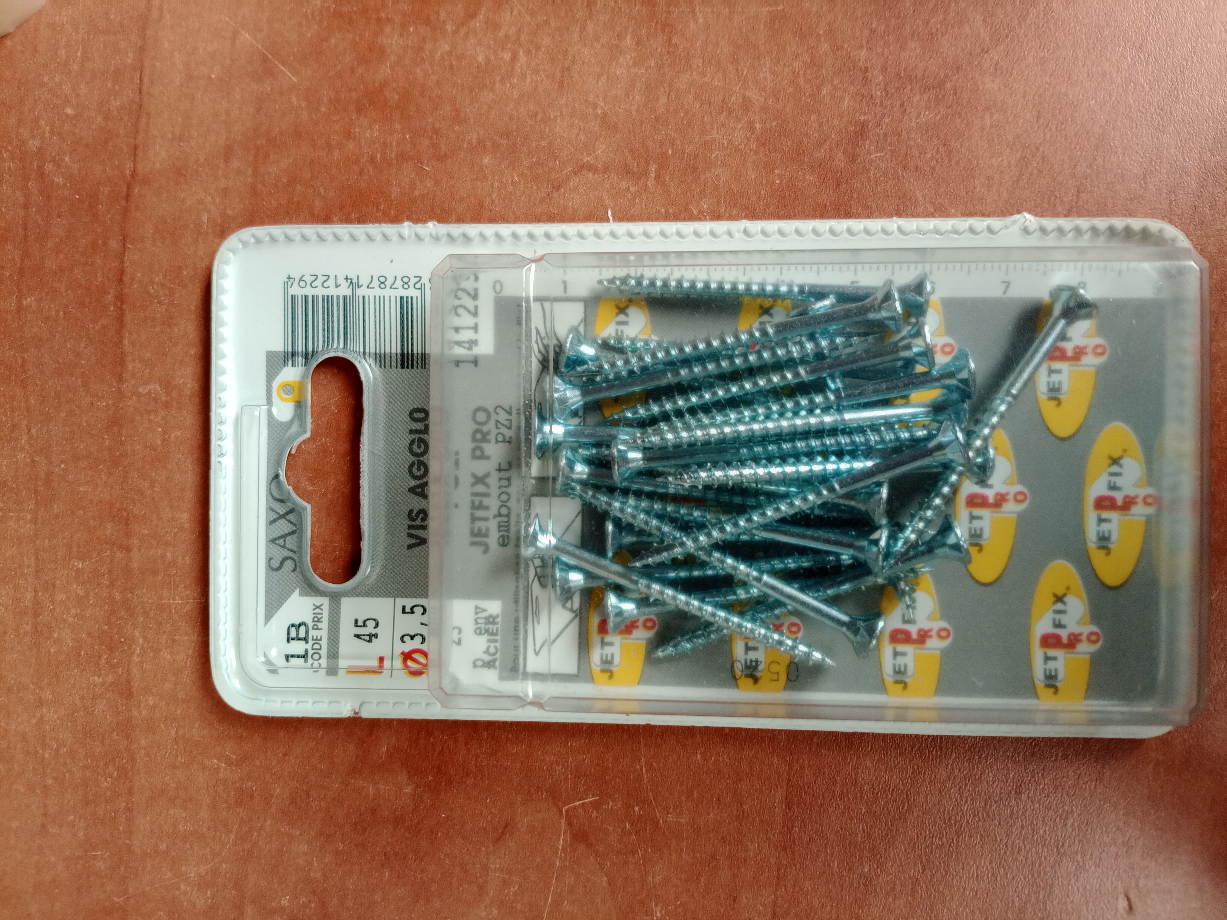 Vis agglo 3,5 x 45 mm PZ2 Jetfix Pro lot de 25