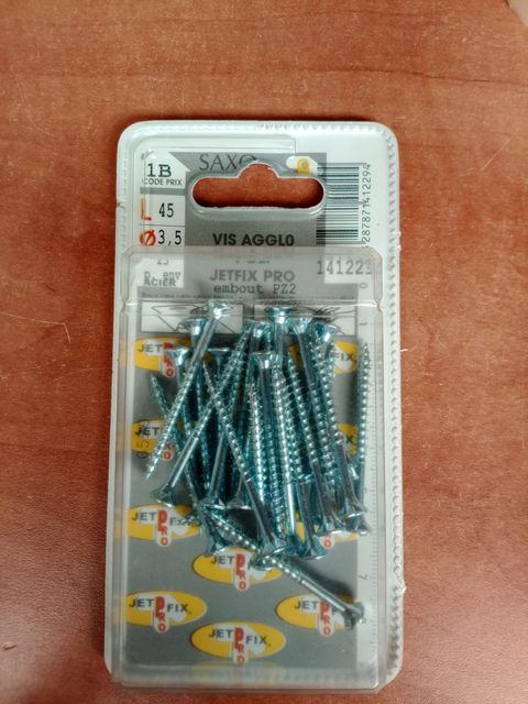 Vis agglo 3,5 x 45 mm PZ2 Jetfix Pro lot de 25