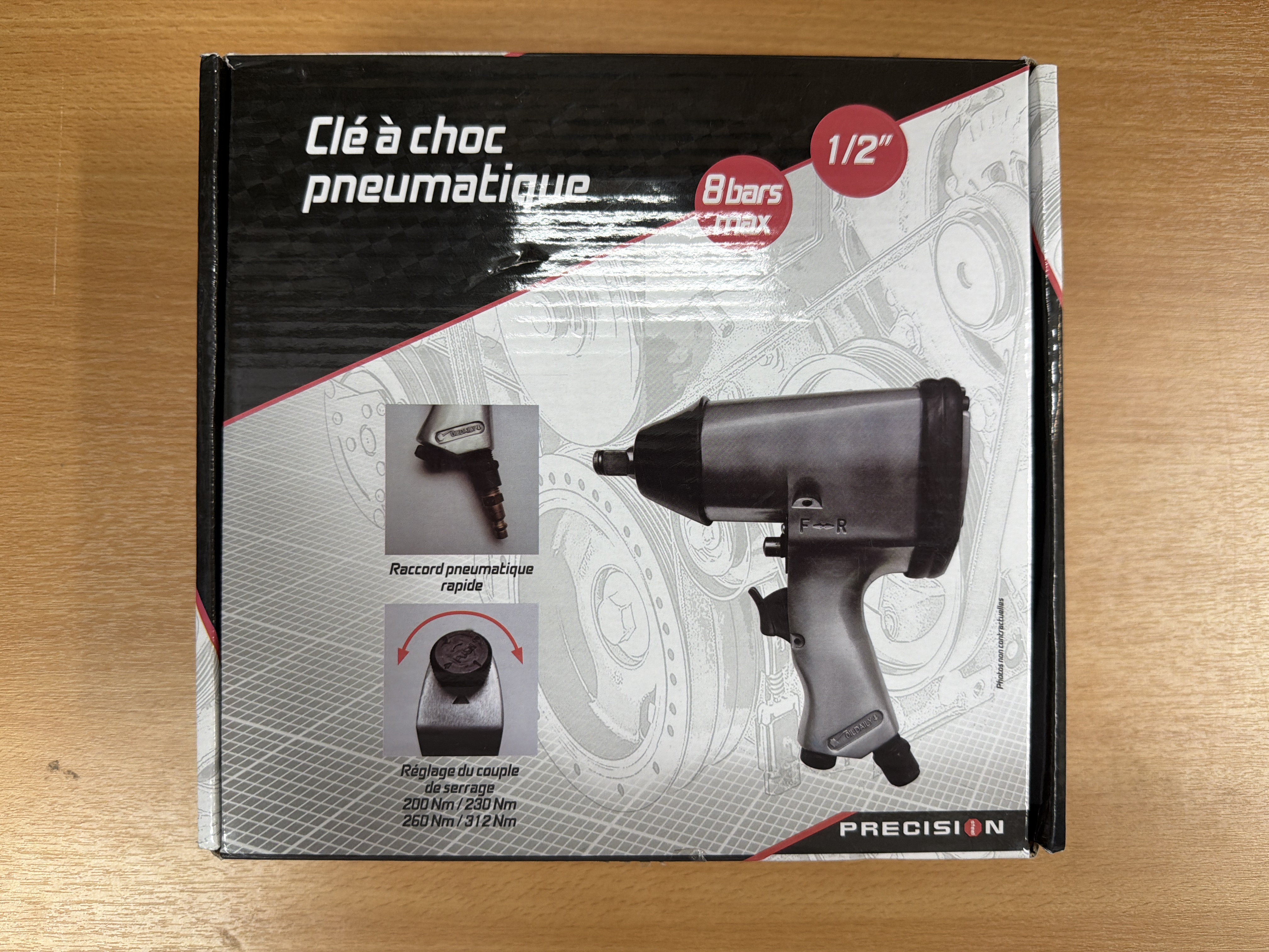 PRECISION-STEEL 211346 clé à choc pneumatique 1/2