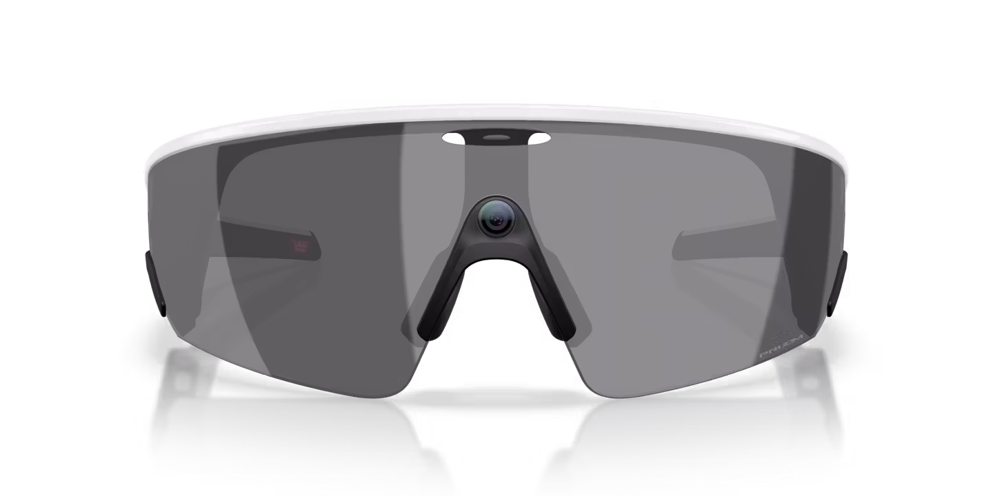 Lunettes connectées Oakley Meta Vanguard blanches Prizm Black
