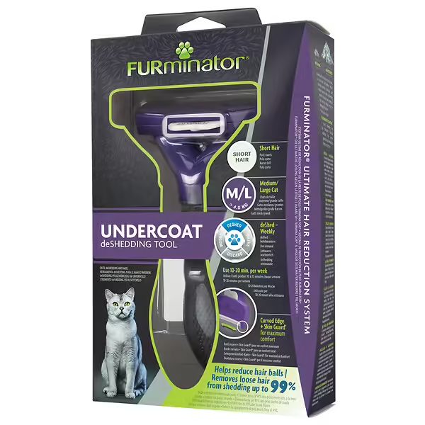 Brosse de mue FURminator Undercoat pour chien de grande taille poils courts