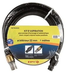 Spido kit d'aspiration en laiton 7 m diamètre 22 mm