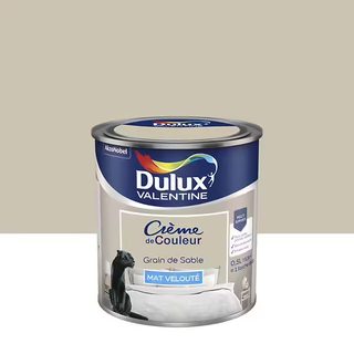 Peinture Dulux Valentine Crème de Couleur Grain de Sable mat velouté 0,5 L