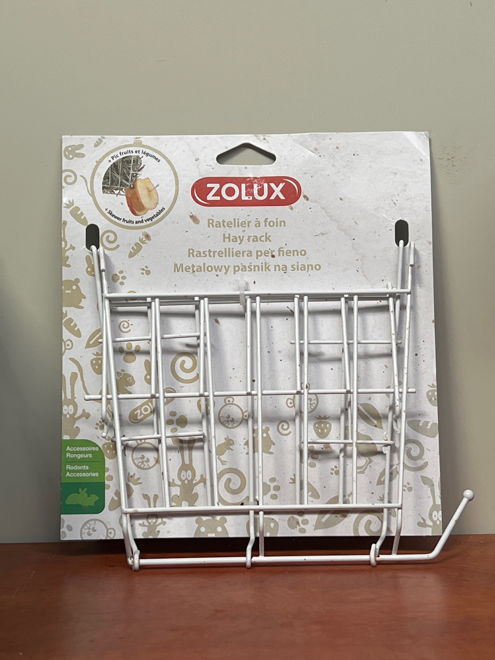 Zolux Ratelier à foin en métal blanc pour rongeurs