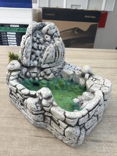 Fontaine décoration pour crèche effet pierre 19 x 14 x 13 cm