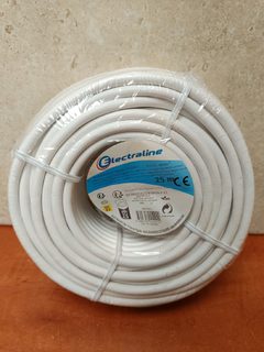 Electraline câble électrique 3 x 1,5 mm² - 25 m (blanc)