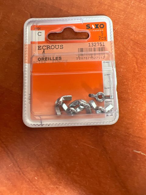 SAXO Écrous à oreilles 132751 (5 pcs)