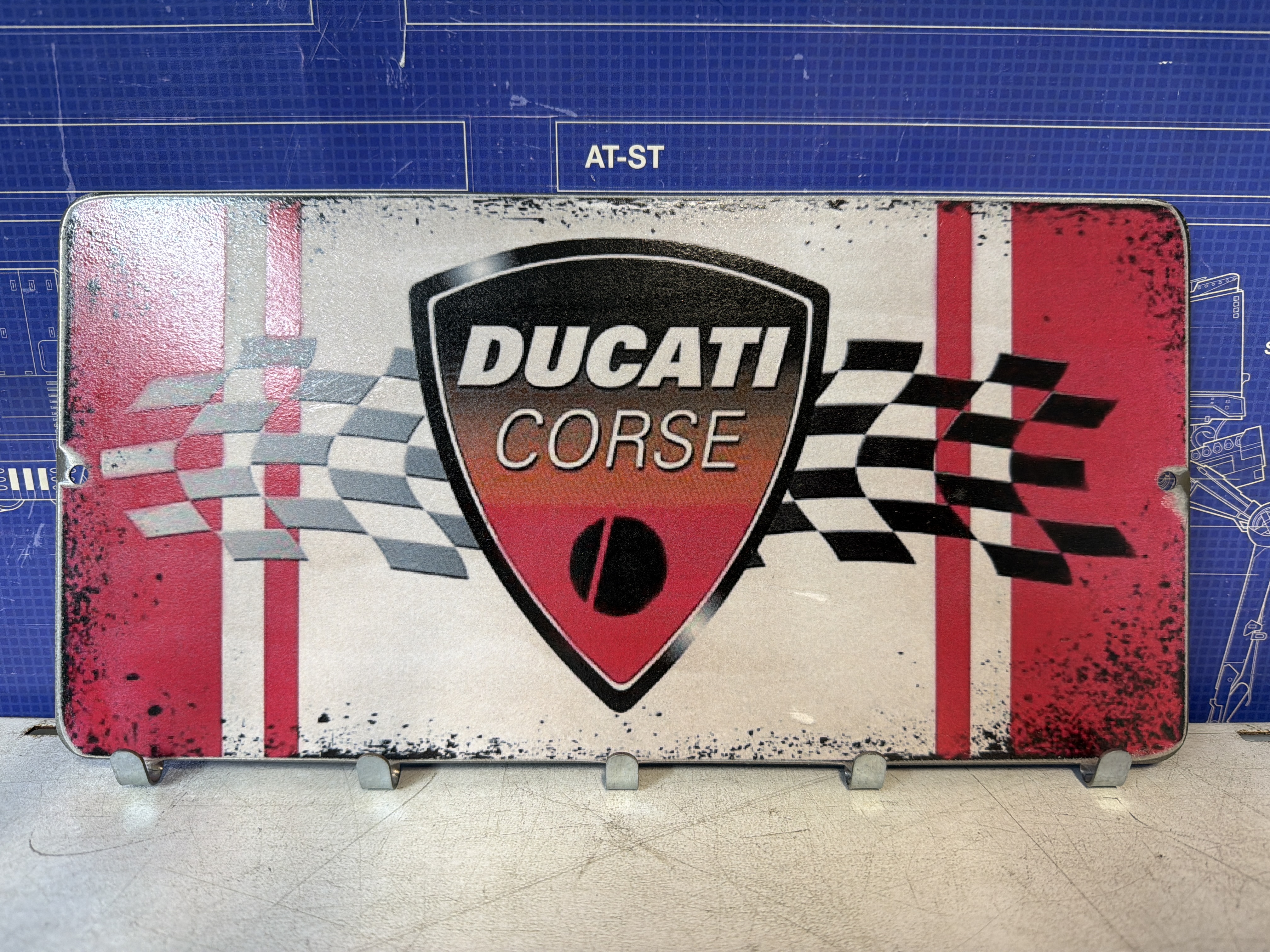 Plaque décorative en métal Ducati Corse
