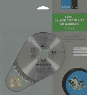 Lame de scie circulaire Novipro 190 mm 48 dents coupe de finition