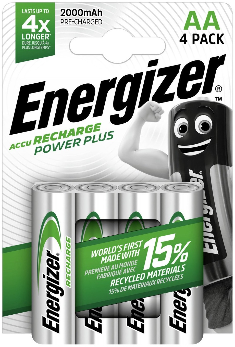 Piles rechargeables AA Energizer Power Plus 2000 mAh x4